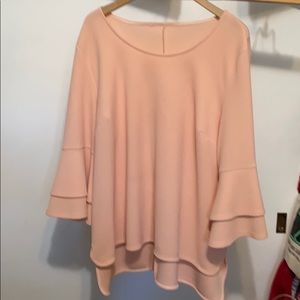 Eloquii Creole pink flounce top